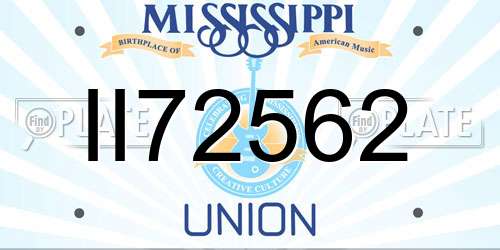 II72562 Mississippi License Plate
