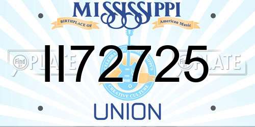 II72725 Mississippi License Plate