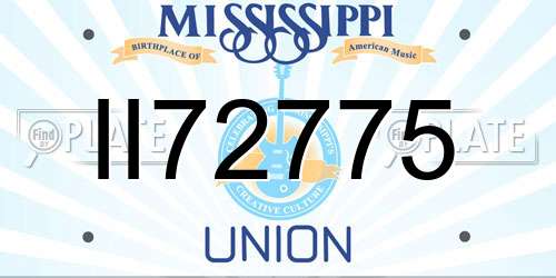 II72775 Mississippi License Plate