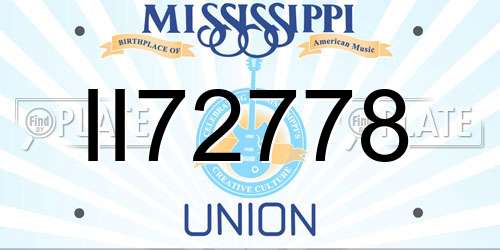 II72778 Mississippi License Plate