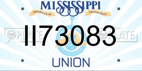 II73083 Mississippi License Plate