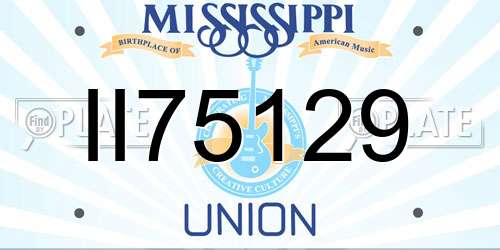 II75129 Mississippi License Plate