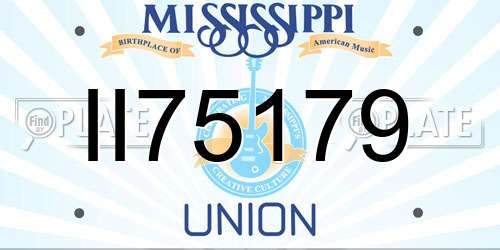 II75179 Mississippi License Plate