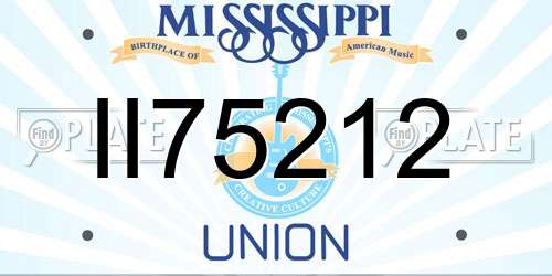 II75212 Mississippi License Plate