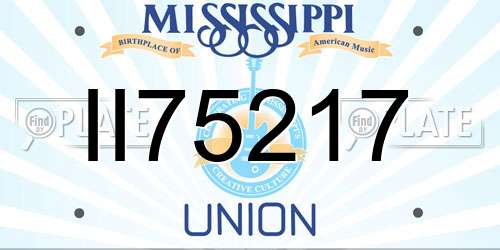 II75217 Mississippi License Plate
