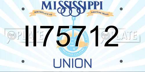 II75712 Mississippi License Plate