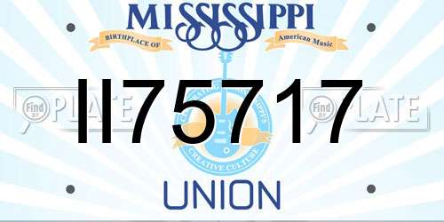II75717 Mississippi License Plate