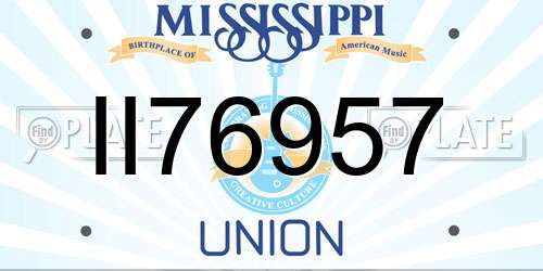 II76957 Mississippi License Plate