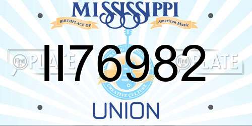 II76982 Mississippi License Plate