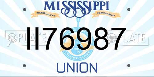 II76987 Mississippi License Plate