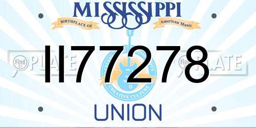 II77278 Mississippi License Plate