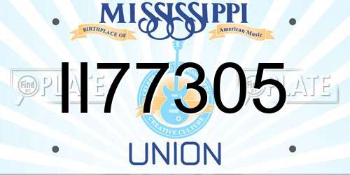 II77305 Mississippi License Plate