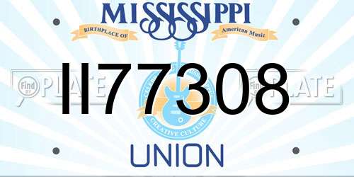 II77308 Mississippi License Plate