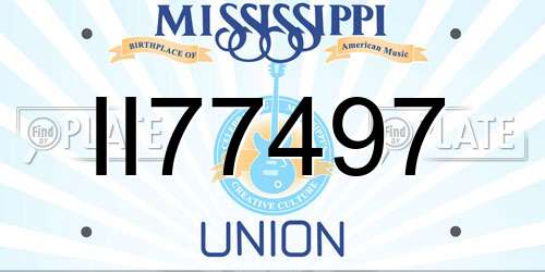 II77497 Mississippi License Plate