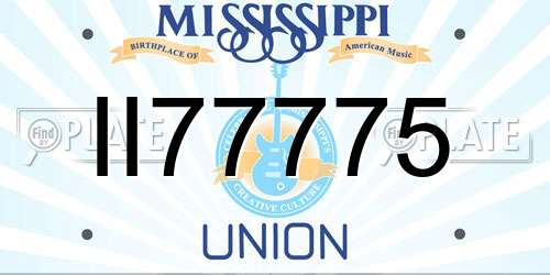 II77775 Mississippi License Plate