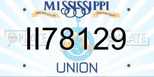 II78129 Mississippi License Plate
