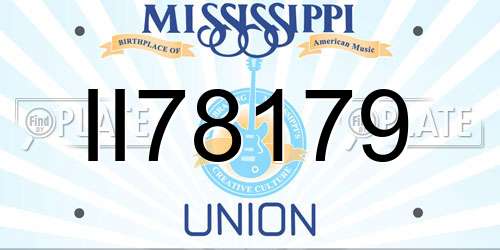 II78179 Mississippi License Plate