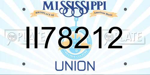 II78212 Mississippi License Plate