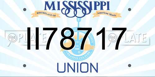II78717 Mississippi License Plate