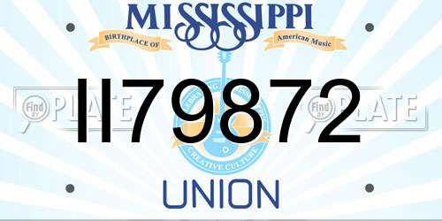 II79872 Mississippi License Plate
