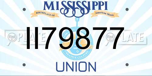 II79877 Mississippi License Plate
