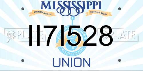 II7I528 Mississippi License Plate