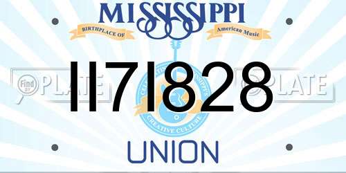 II7I828 Mississippi License Plate