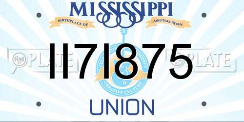 II7I875 Mississippi License Plate