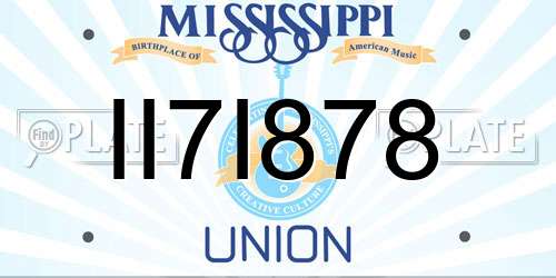 II7I878 Mississippi License Plate
