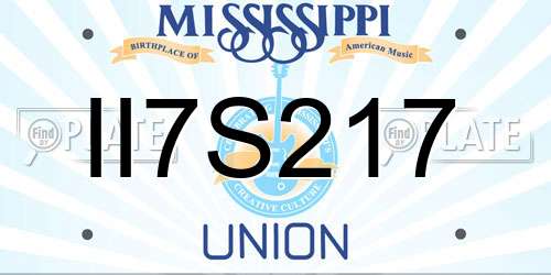 II7S217 Mississippi License Plate