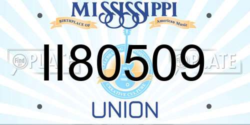 II80509 Mississippi License Plate