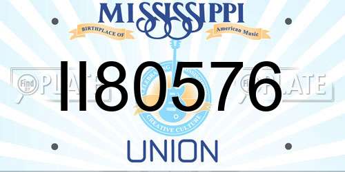 II80576 Mississippi License Plate