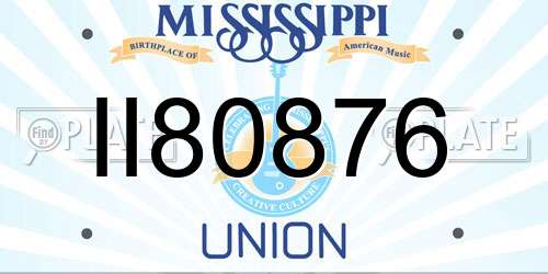 II80876 Mississippi License Plate
