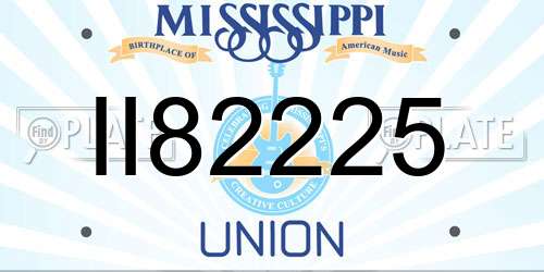 II82225 Mississippi License Plate