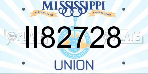 II82728 Mississippi License Plate