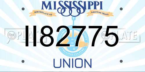 II82775 Mississippi License Plate