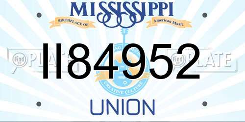 II84952 Mississippi License Plate
