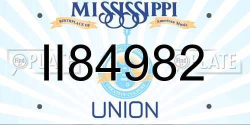 II84982 Mississippi License Plate