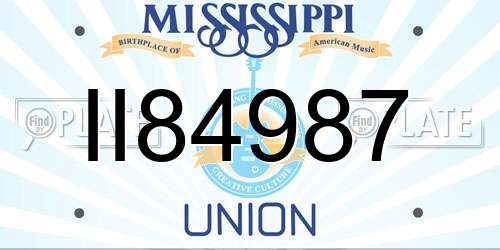 II84987 Mississippi License Plate