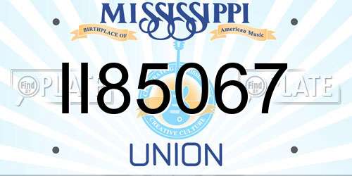 II85067 Mississippi License Plate