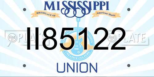 II85122 Mississippi License Plate