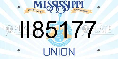 II85177 Mississippi License Plate