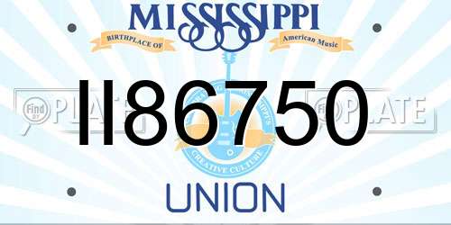 II86750 Mississippi License Plate