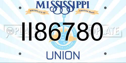II86780 Mississippi License Plate