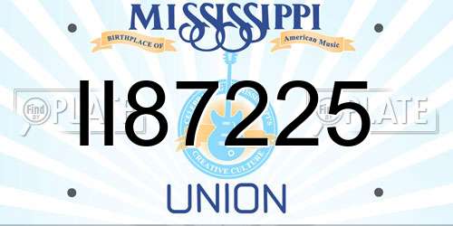 II87225 Mississippi License Plate