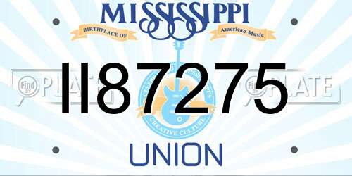 II87275 Mississippi License Plate