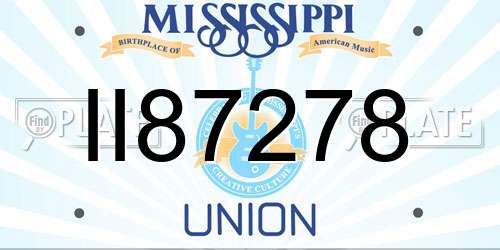 II87278 Mississippi License Plate