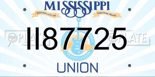 II87725 Mississippi License Plate