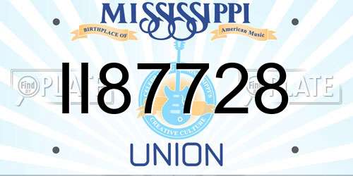 II87728 Mississippi License Plate