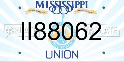 II88062 Mississippi License Plate